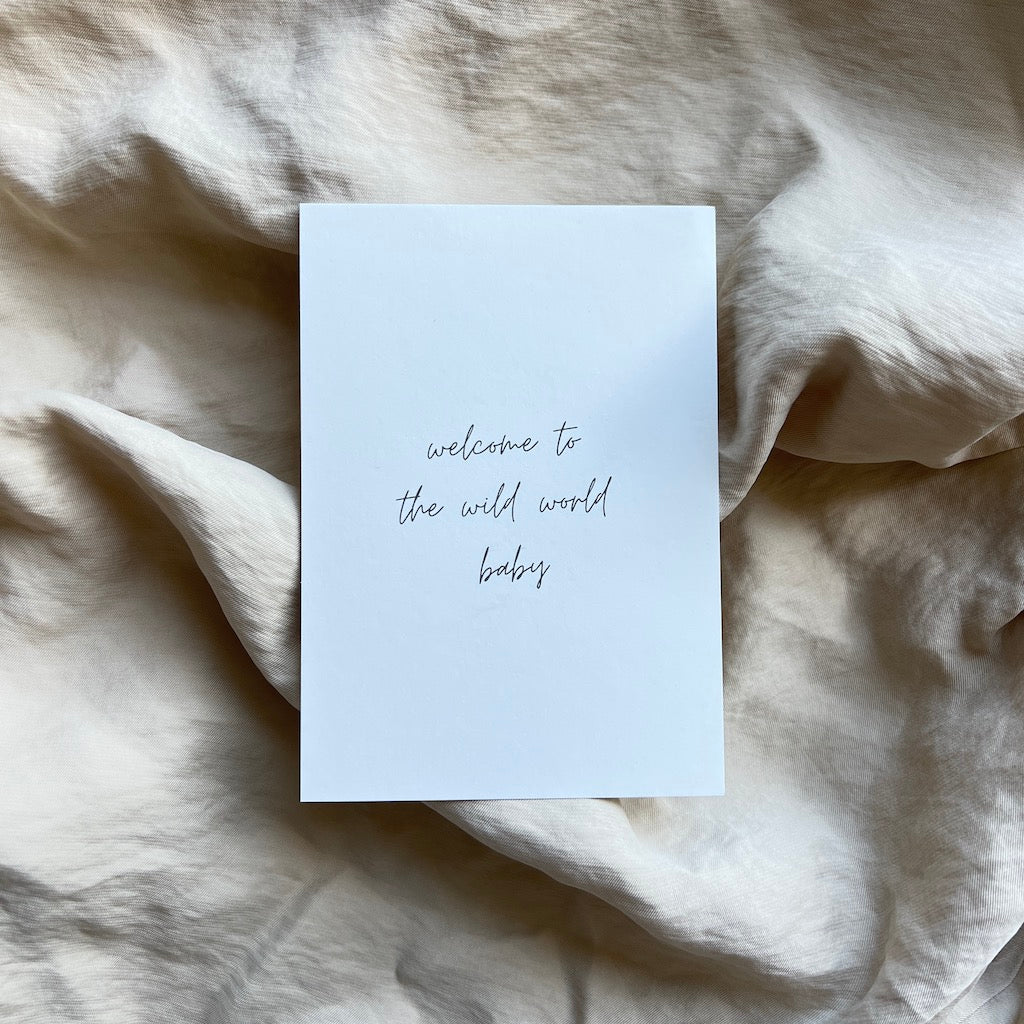 Karte "wild world baby"